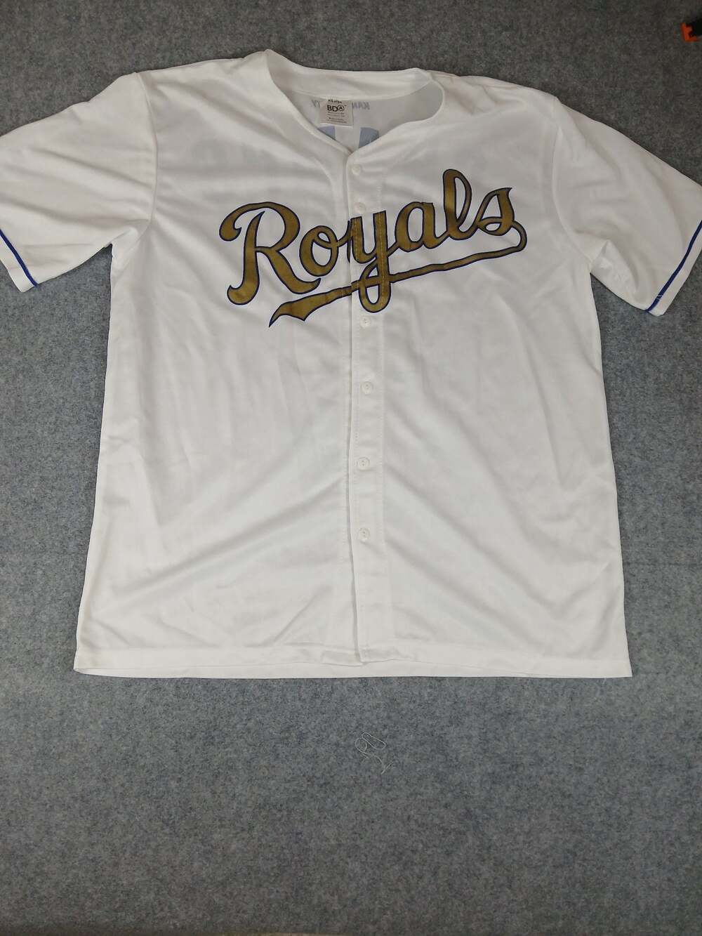 BDA Kansas City Royals White Baseball Jersey Size XL